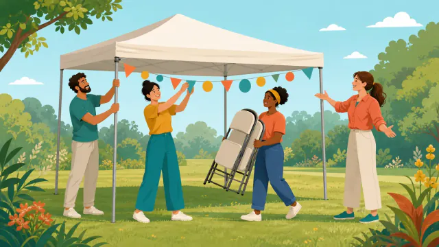 Een buurtfeest voorbereiden: infinitief, deelwoord en te